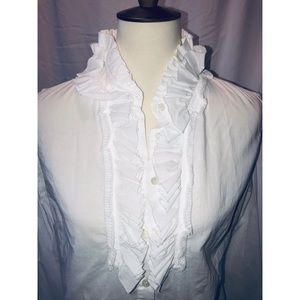 J Crew Tuxedo Prairie Blouse